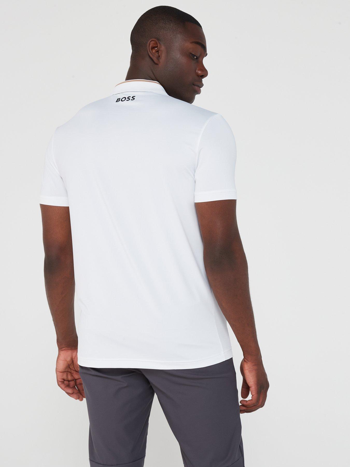 boss white polo