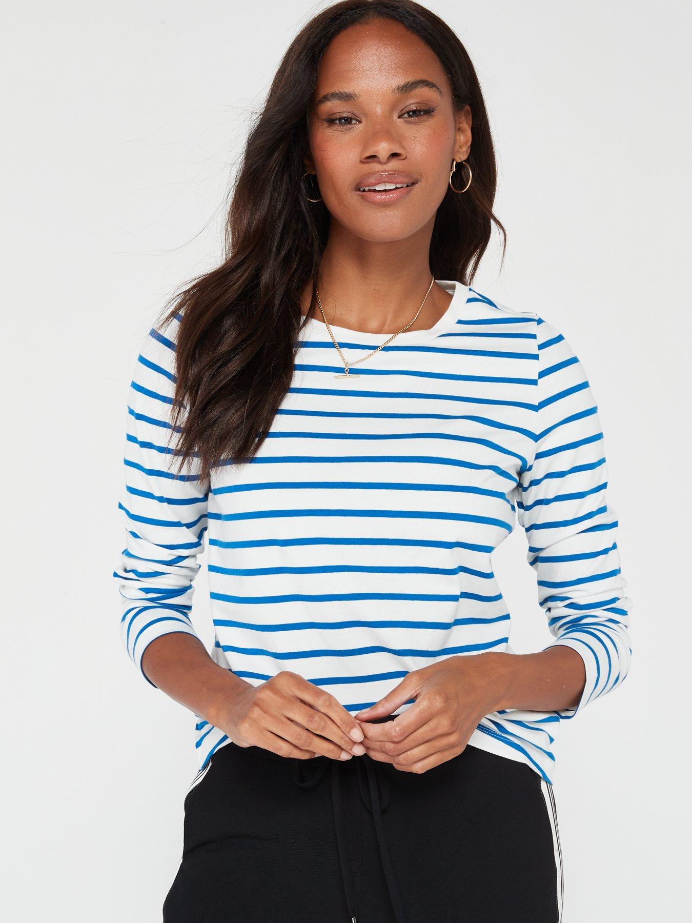 Essential Loose Fit Crew Neck Long Sleeve Top - Print