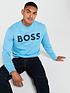  image of boss-webasiccrew-crew-neck-sweatshirt-blue