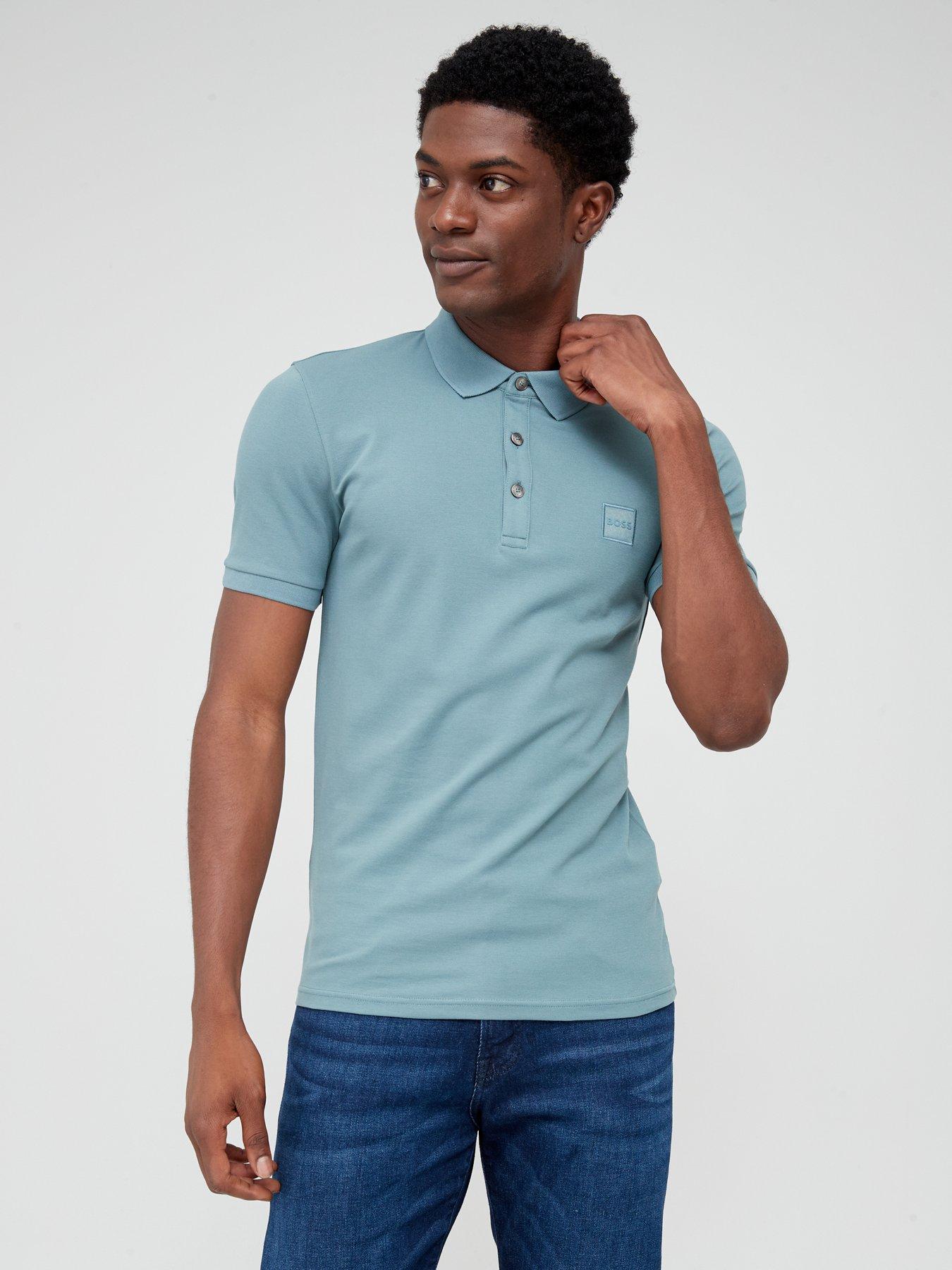 Image 1 of 5 of BOSS Passenger Slim Fit Polo Shirt - Aqua