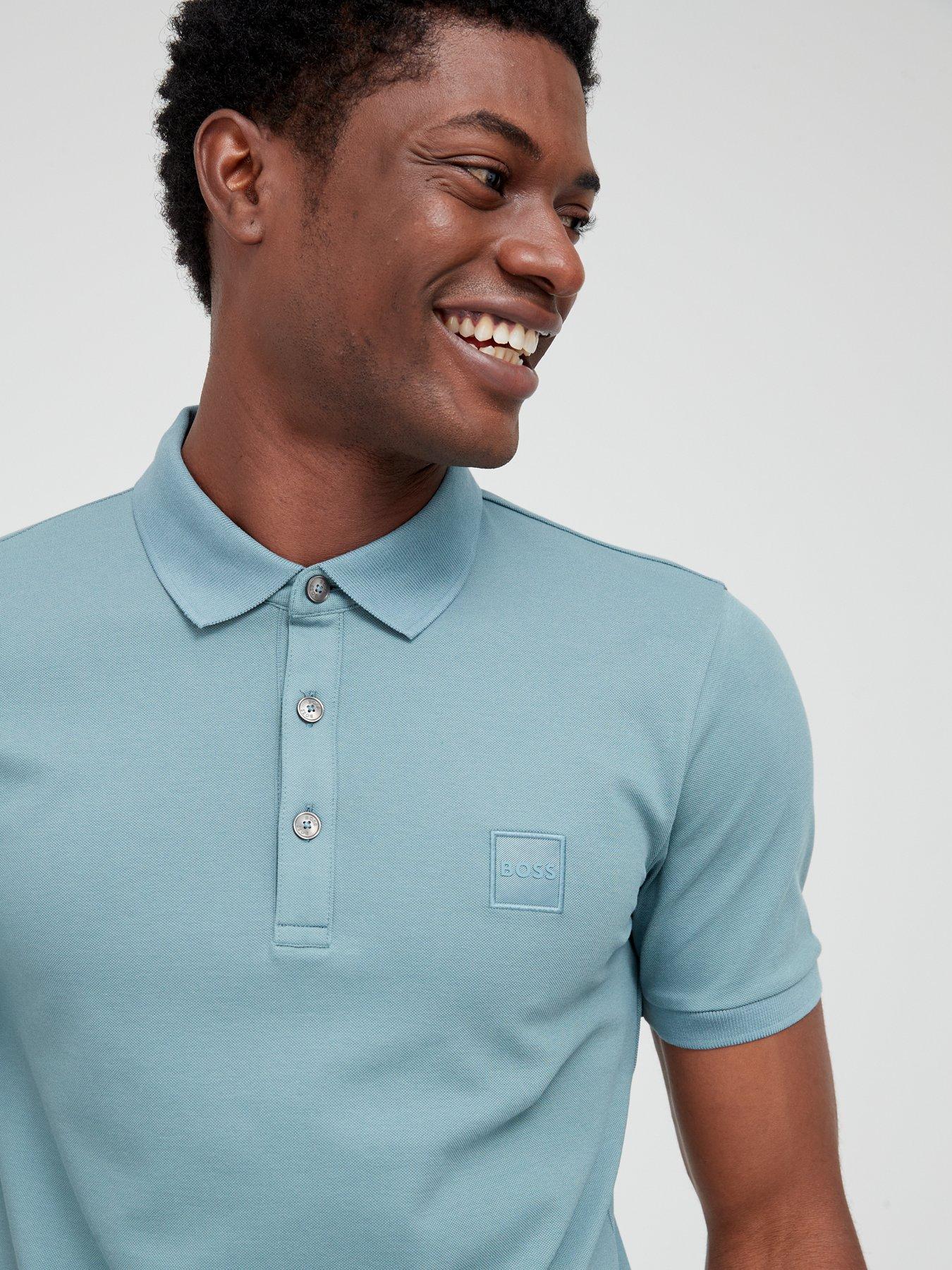 Image 4 of 5 of BOSS Passenger Slim Fit Polo Shirt - Aqua