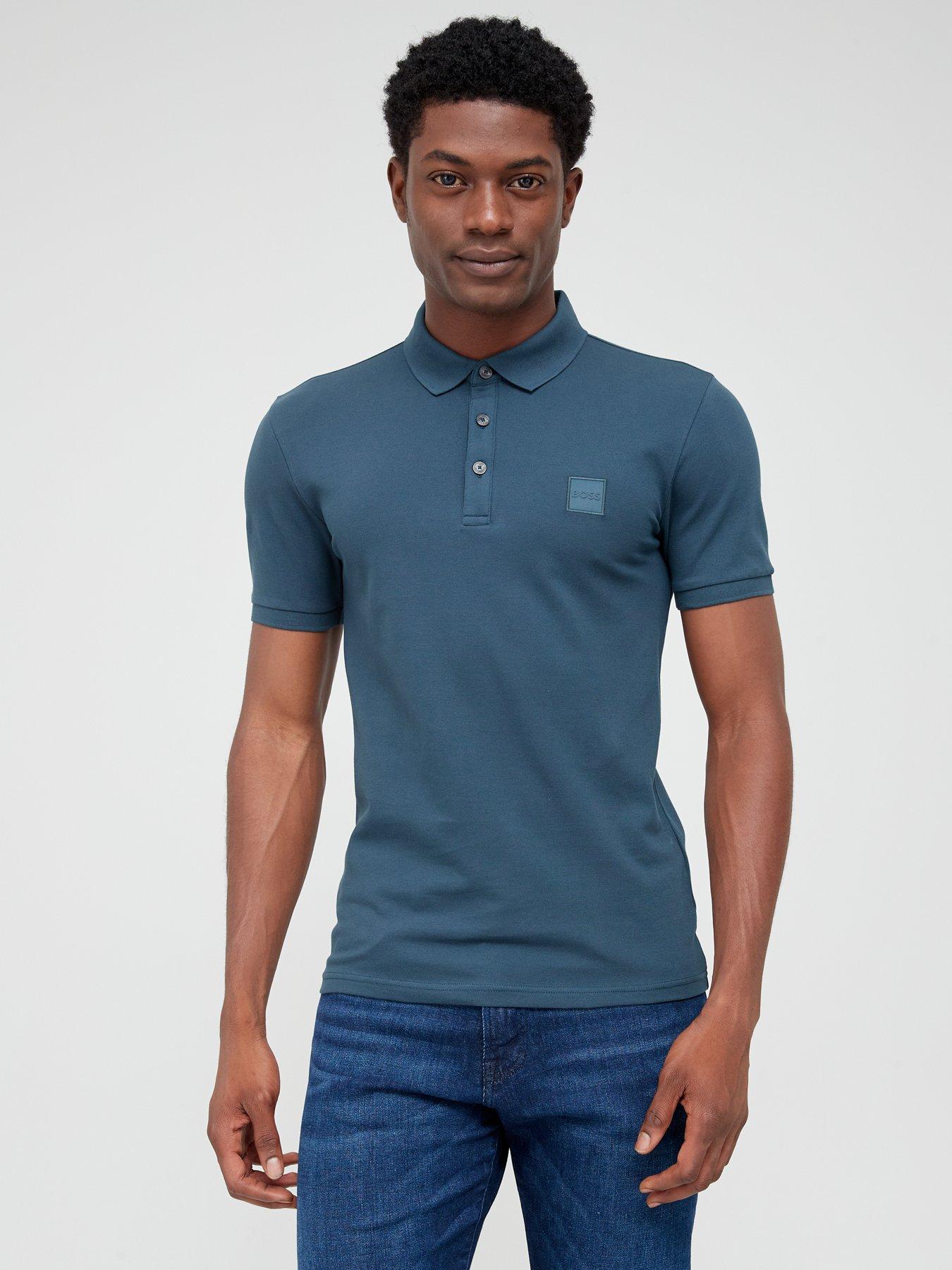 BOSS Passenger Slim Fit Polo Shirt Dark Grey Very