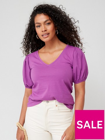High Neck Lilac Crinkle Top With Long Sleeve & Thumbholes / Ultra