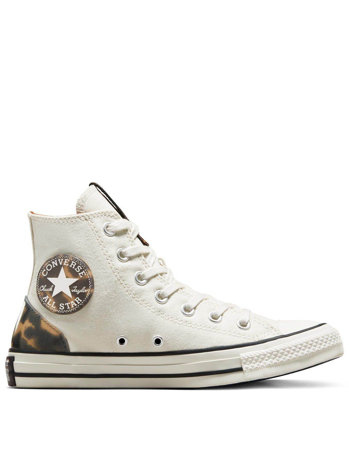 All white canvas shop converse high tops