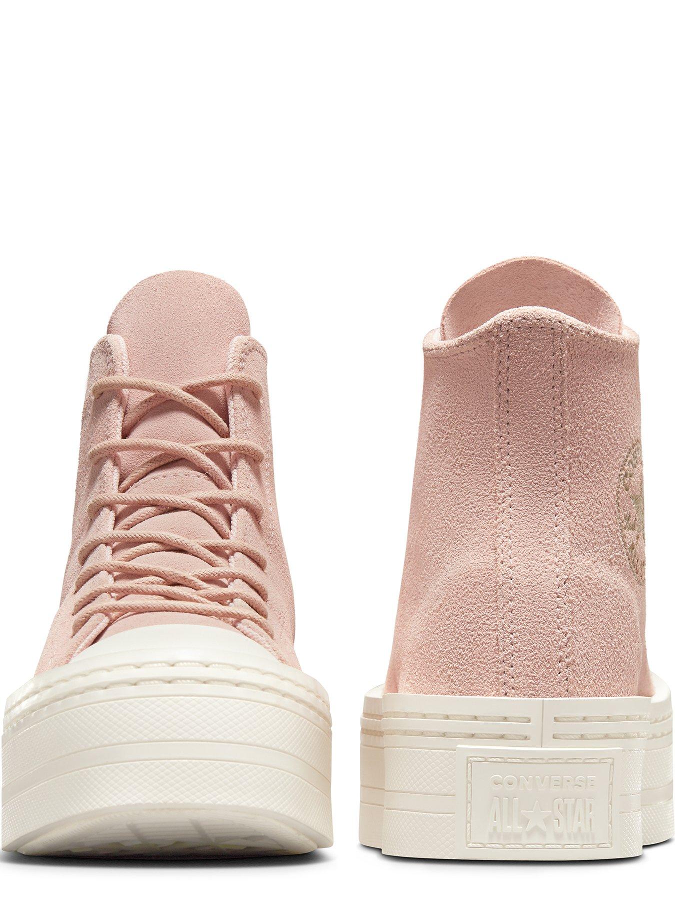 Converse best sale pink suede