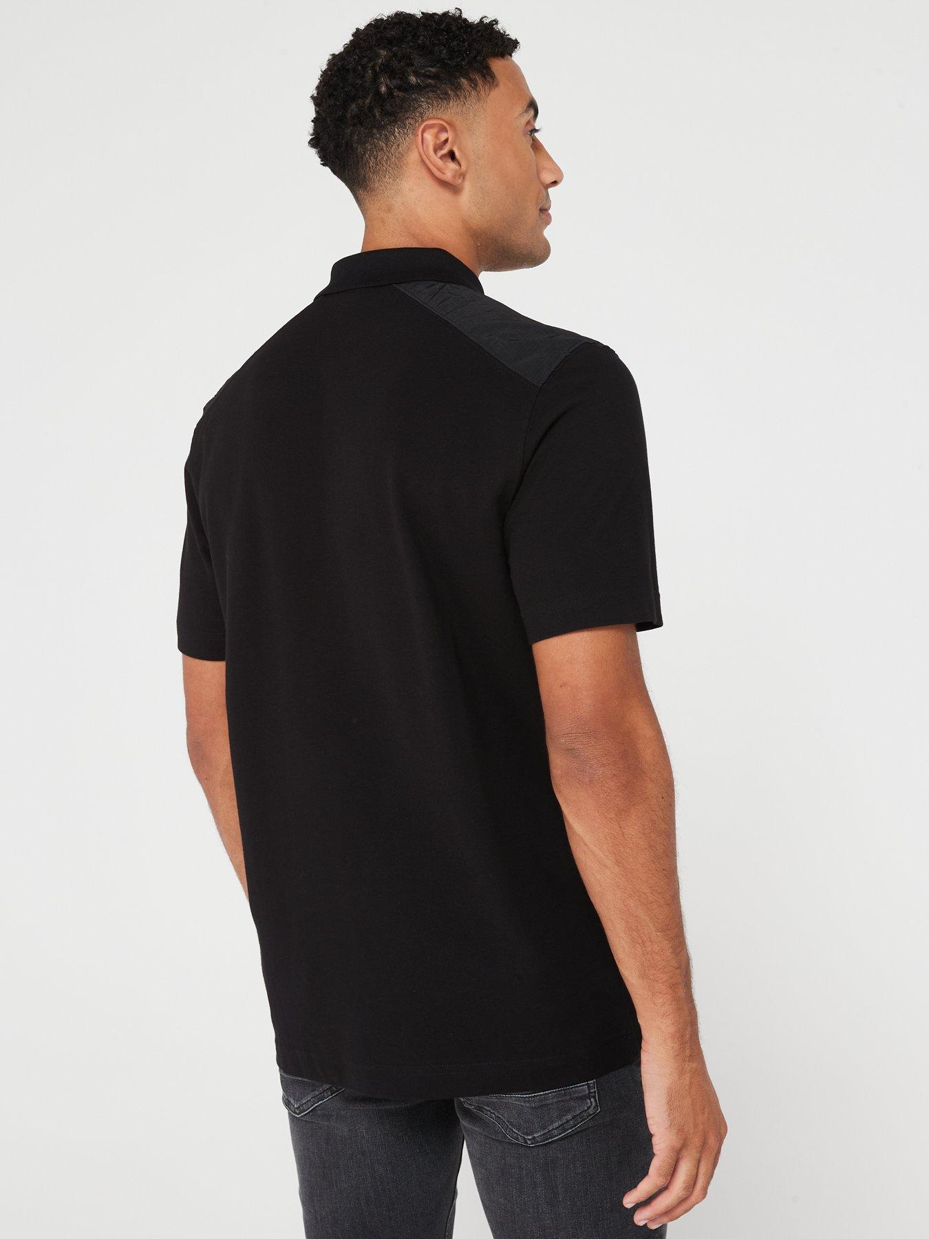 BOSS Penylonmatt Polo Shirt - Black | very.co.uk