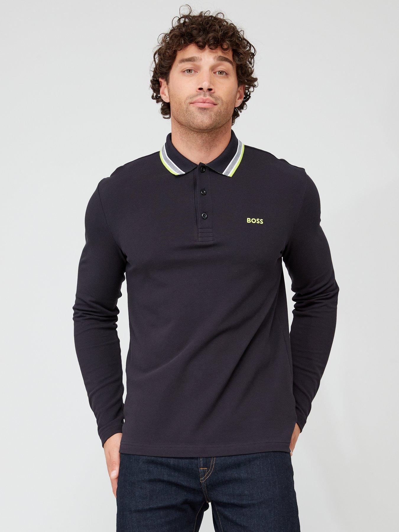 Boss plisy clearance long sleeve polo