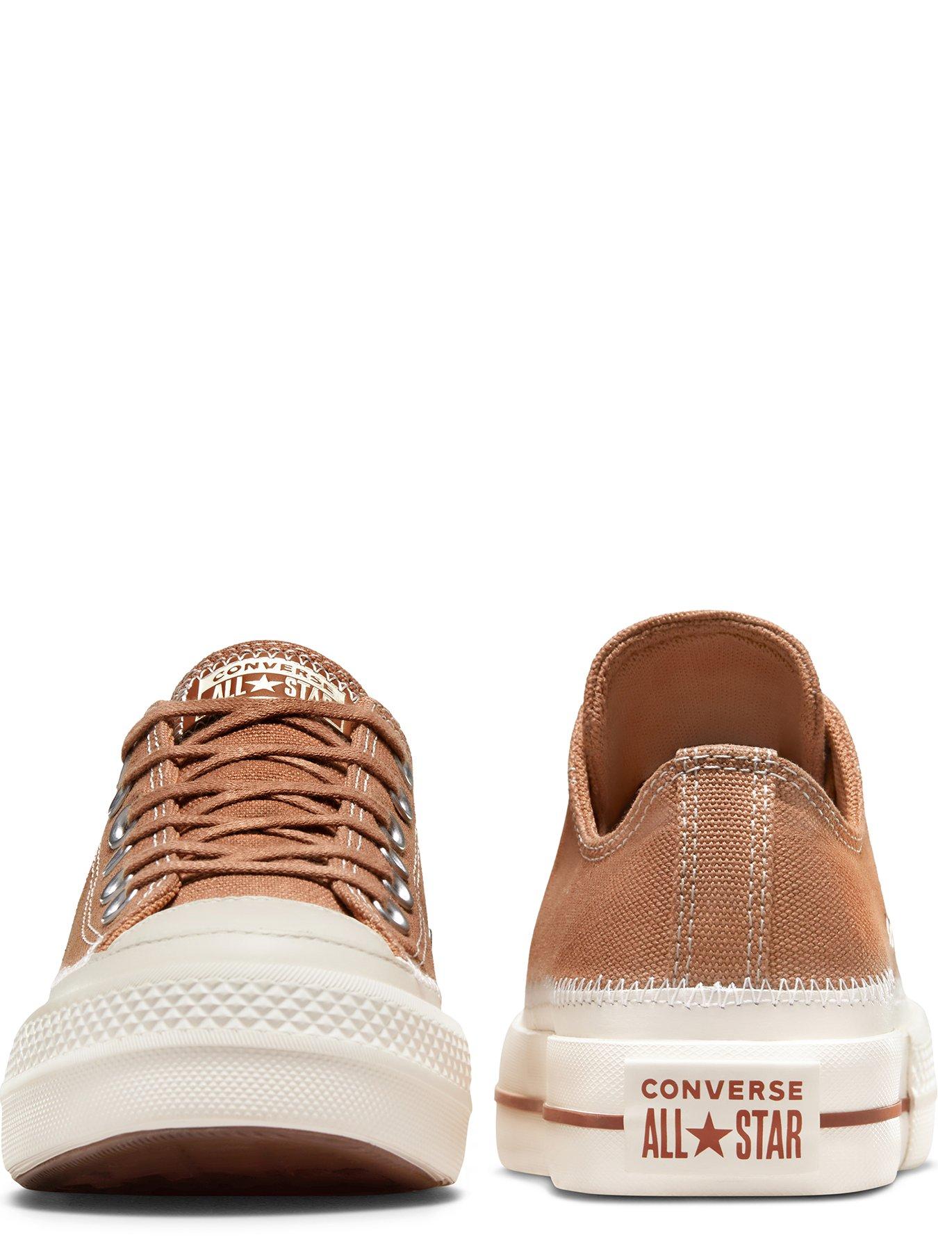 Converse Chuck Taylor All Star Lift Canvas Ox Trainers - Brown