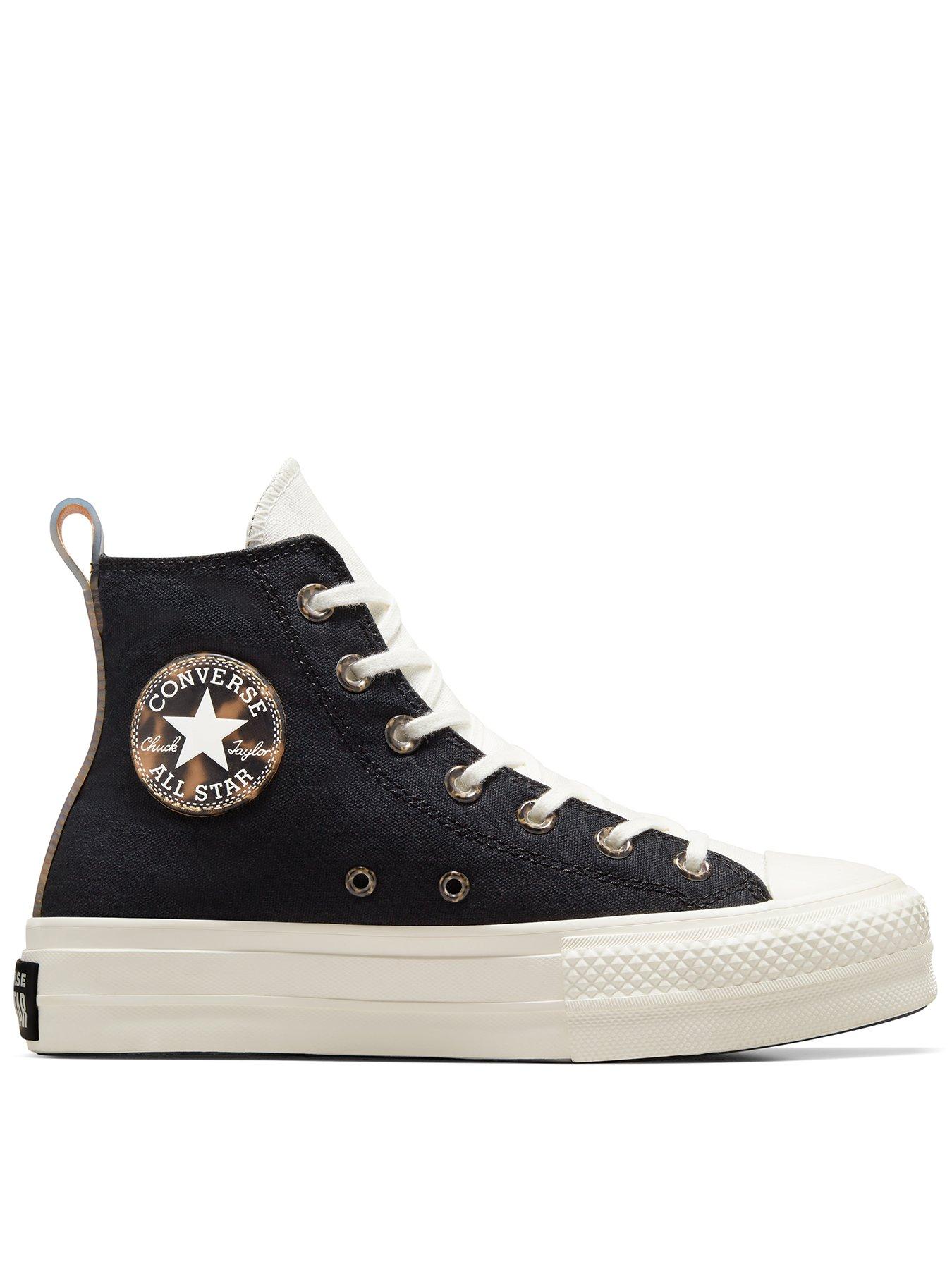 Converse Chuck Taylor All Star Lift Leather Hi-Tops - Dark