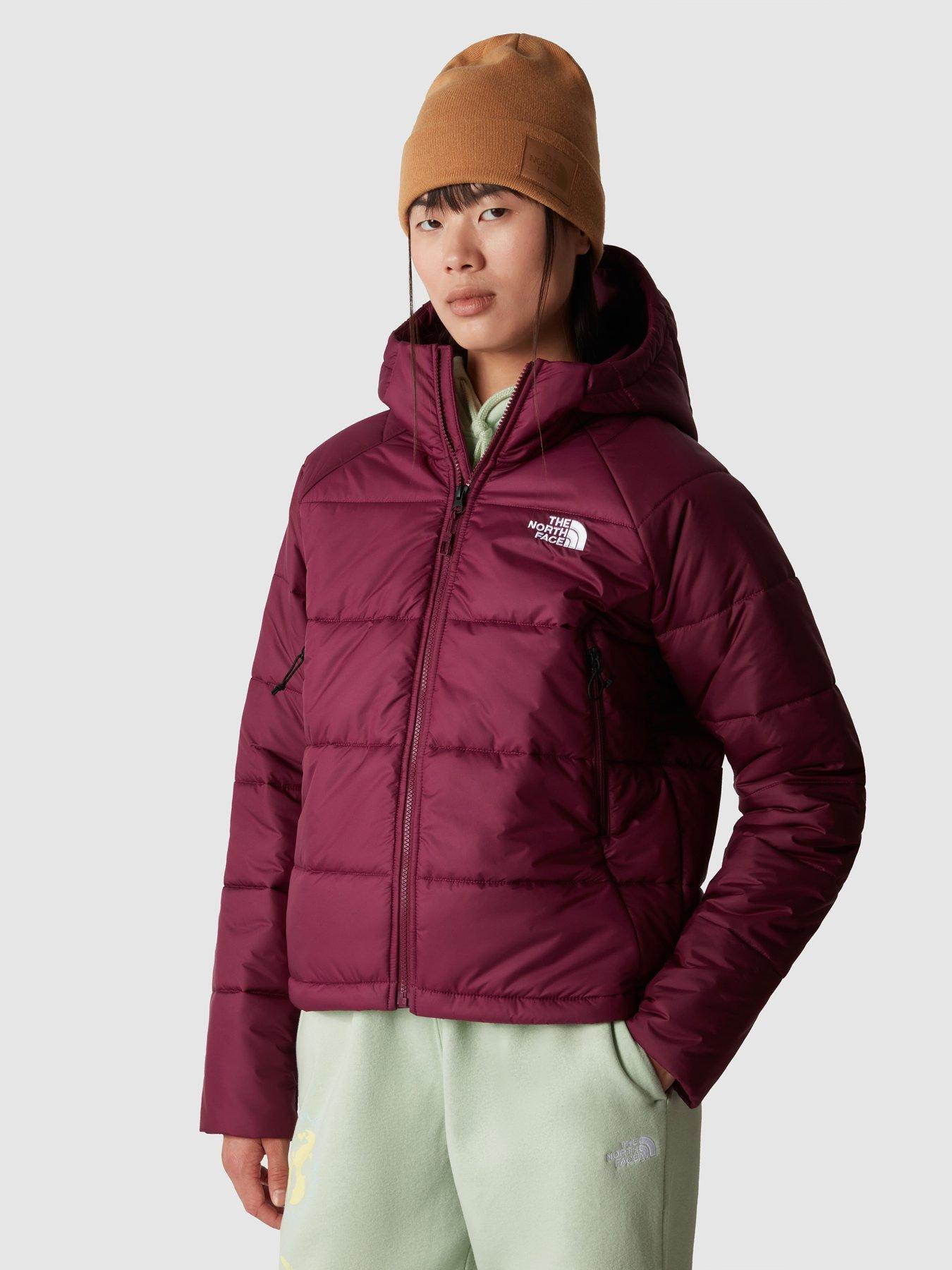 North face women's store jacket black and pink