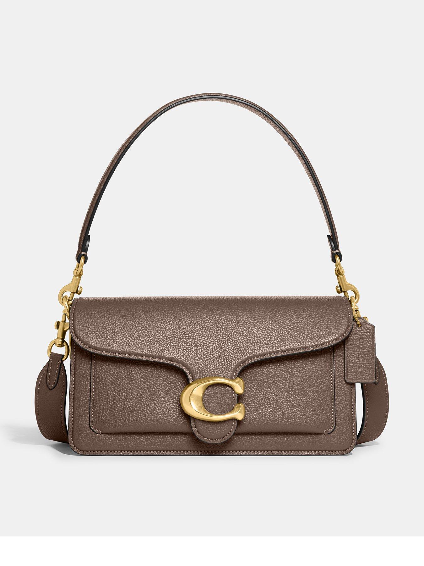 COACH Tabby 26 Refresh Polished Pebble Leather Shoulder Bag Dark