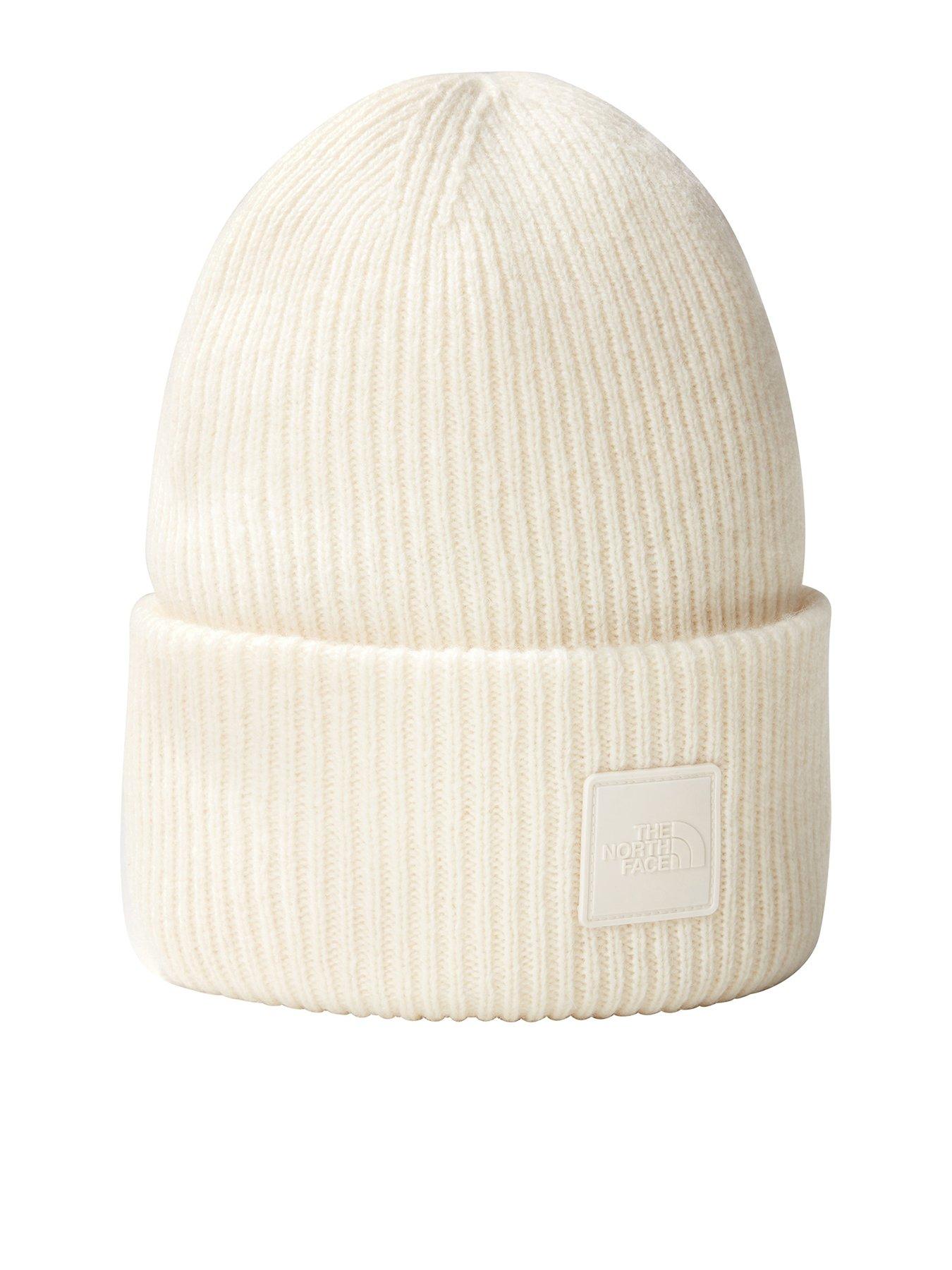 white north face beanie women's