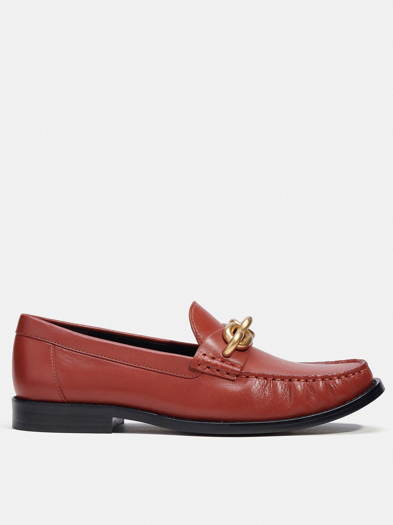 COACH leah leather chunky loafer