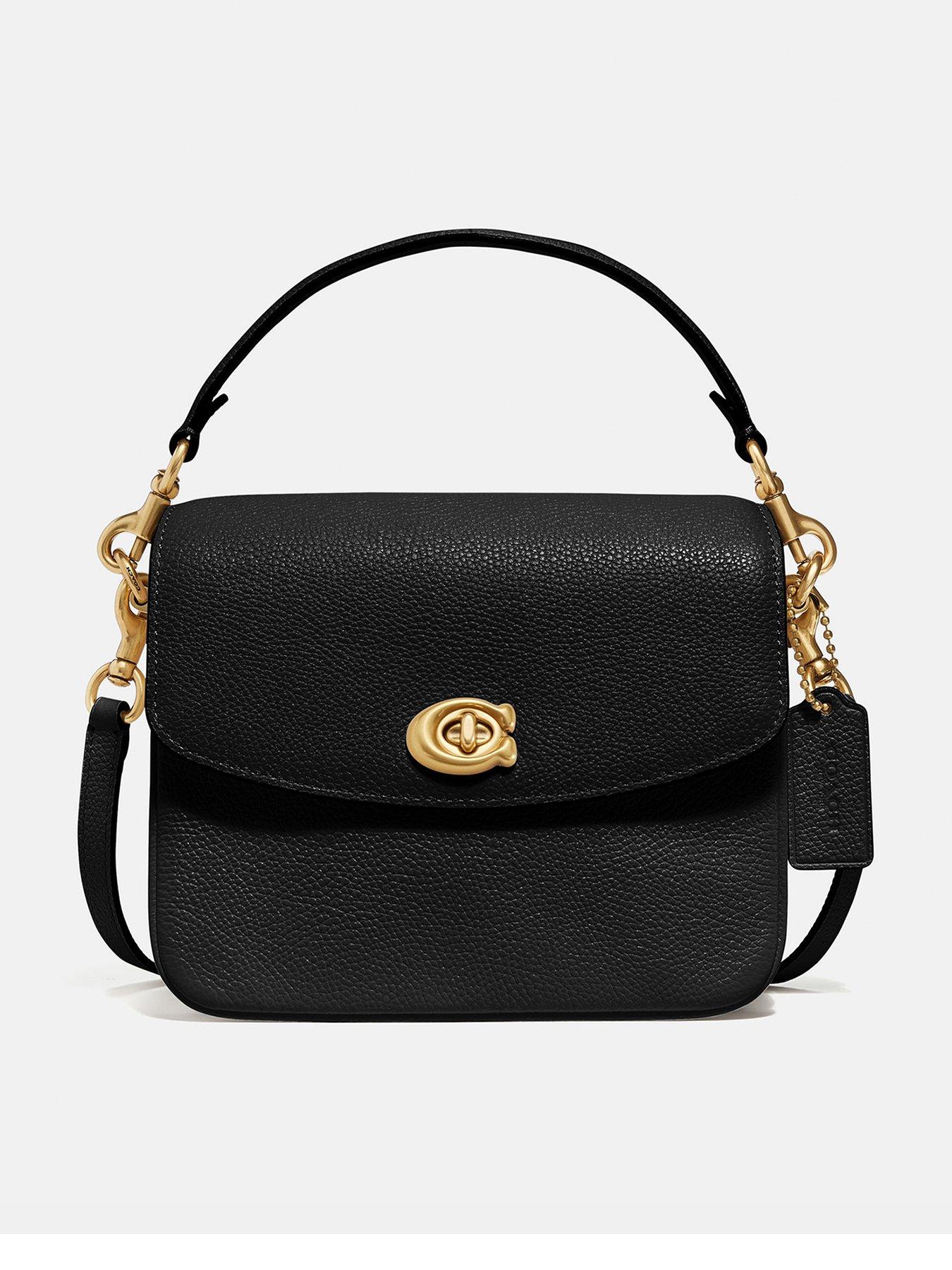 undefined Cassie 19 Polished Pebbled Leather Cross-body Bag - Black