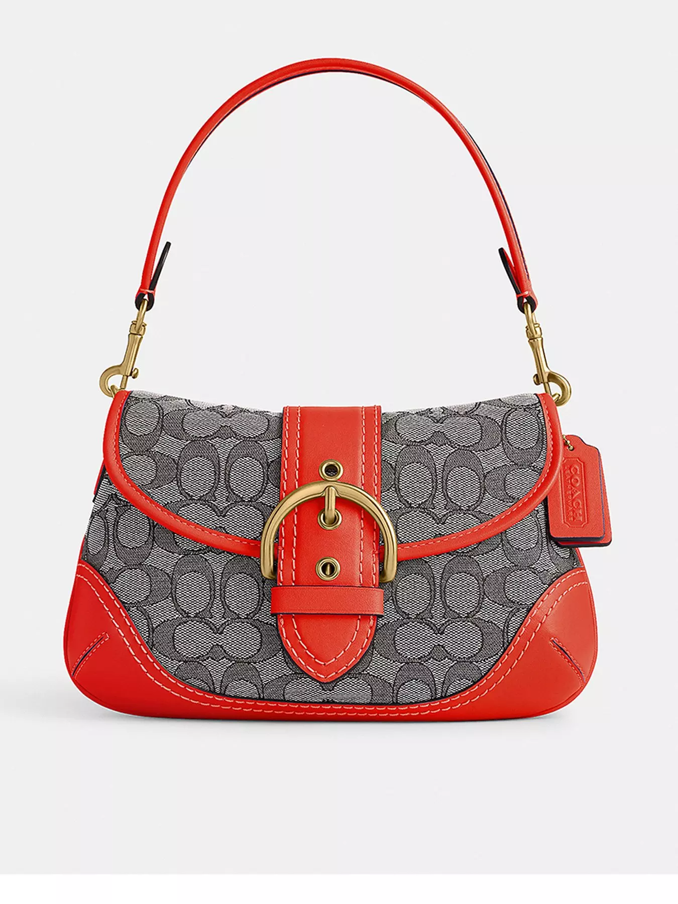 Coach Soho Signature Jacquard Shoulder Bag - Faded Blue