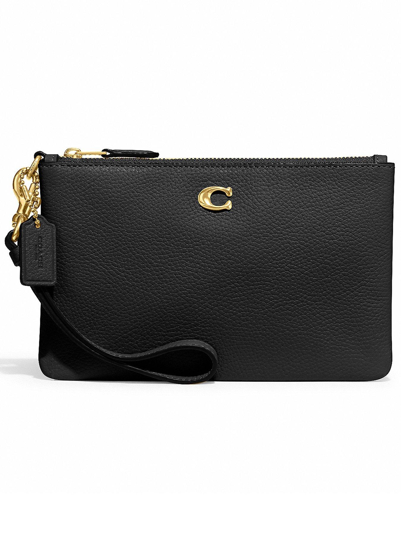 Coach polished hot sale pebble small wristlet