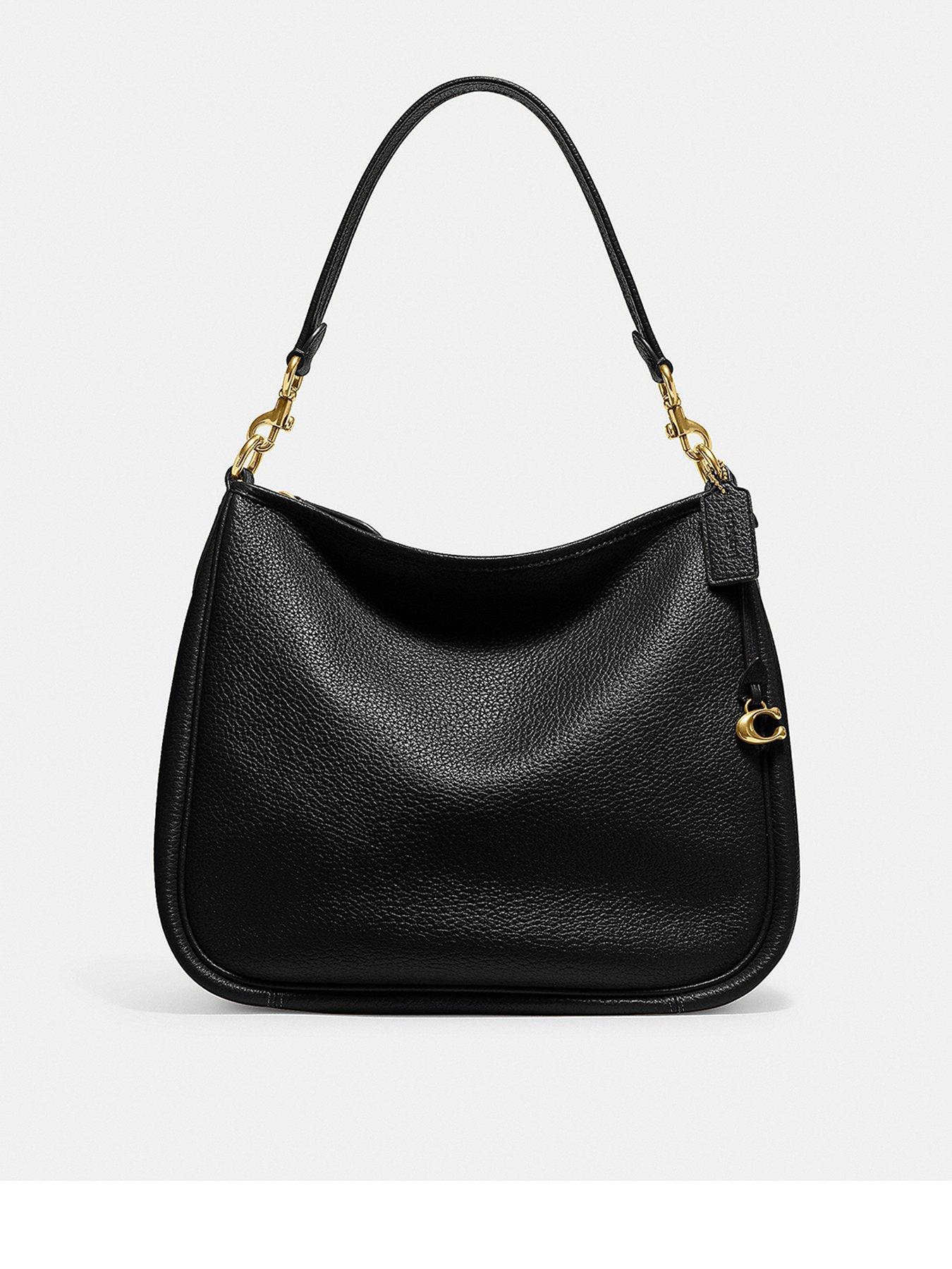 Black leather best sale coach bag