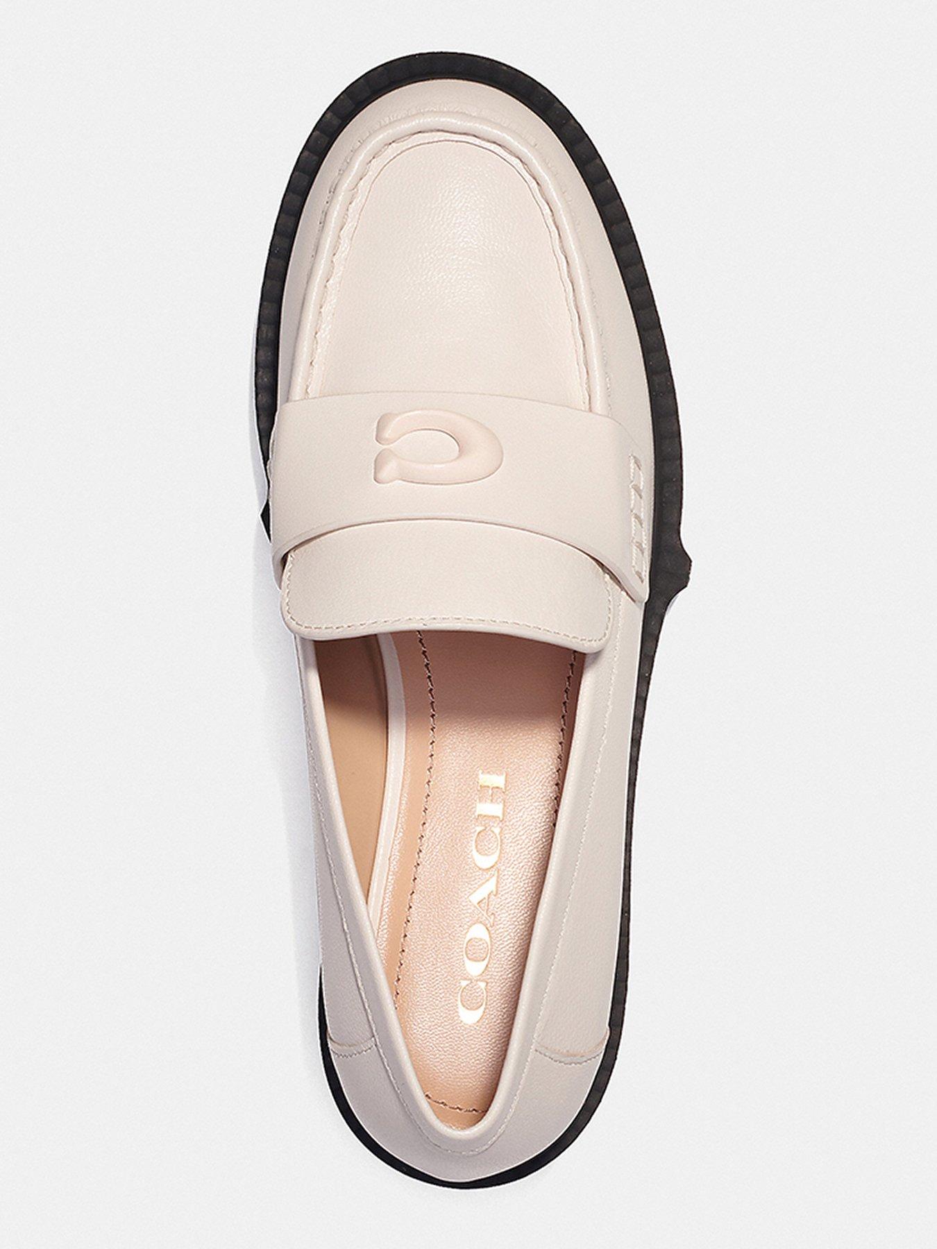 Image 2 of 3 of COACH Leah Leather Loafers&nbsp;- Chalk