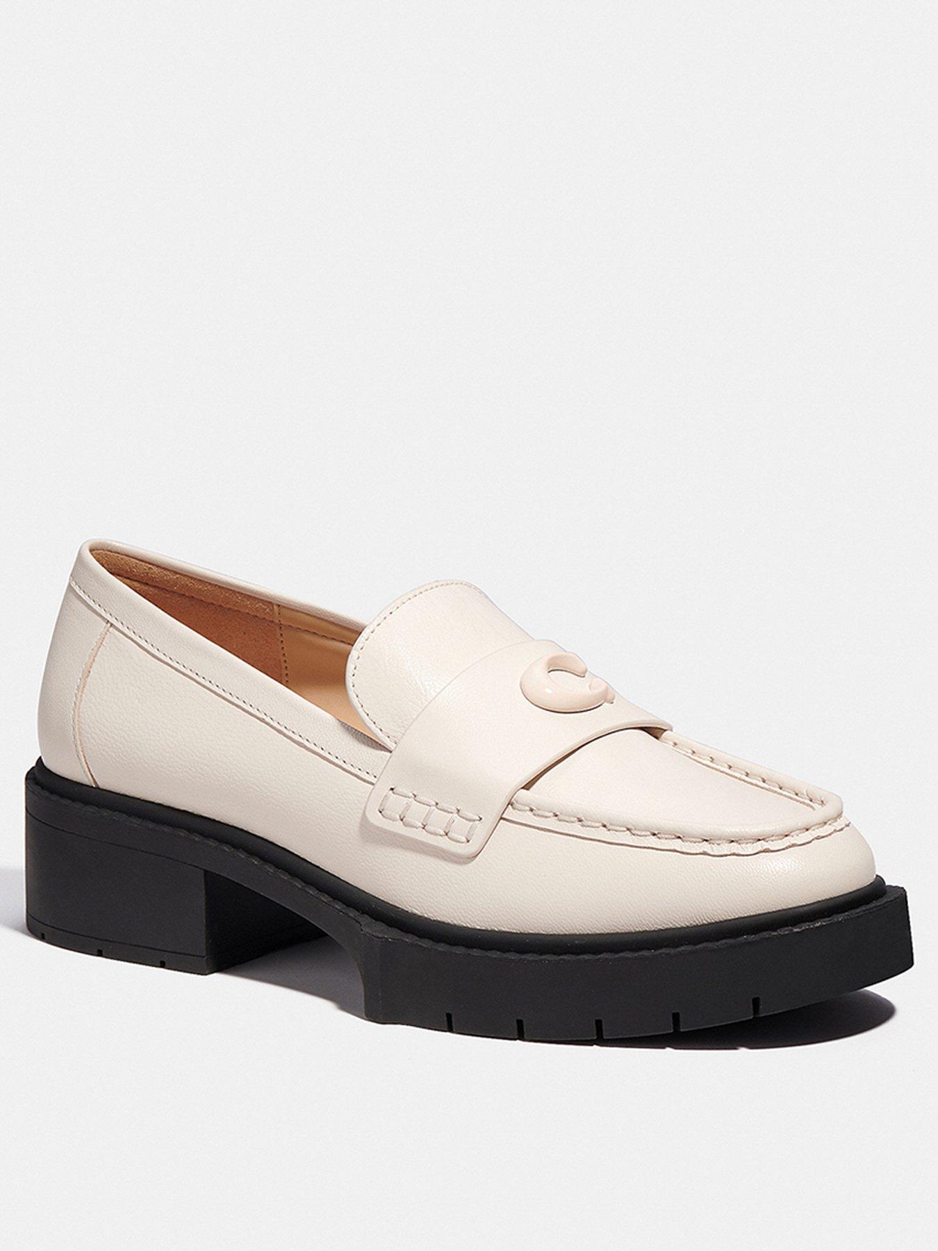 Image 3 of 3 of COACH Leah Leather Loafers&nbsp;- Chalk