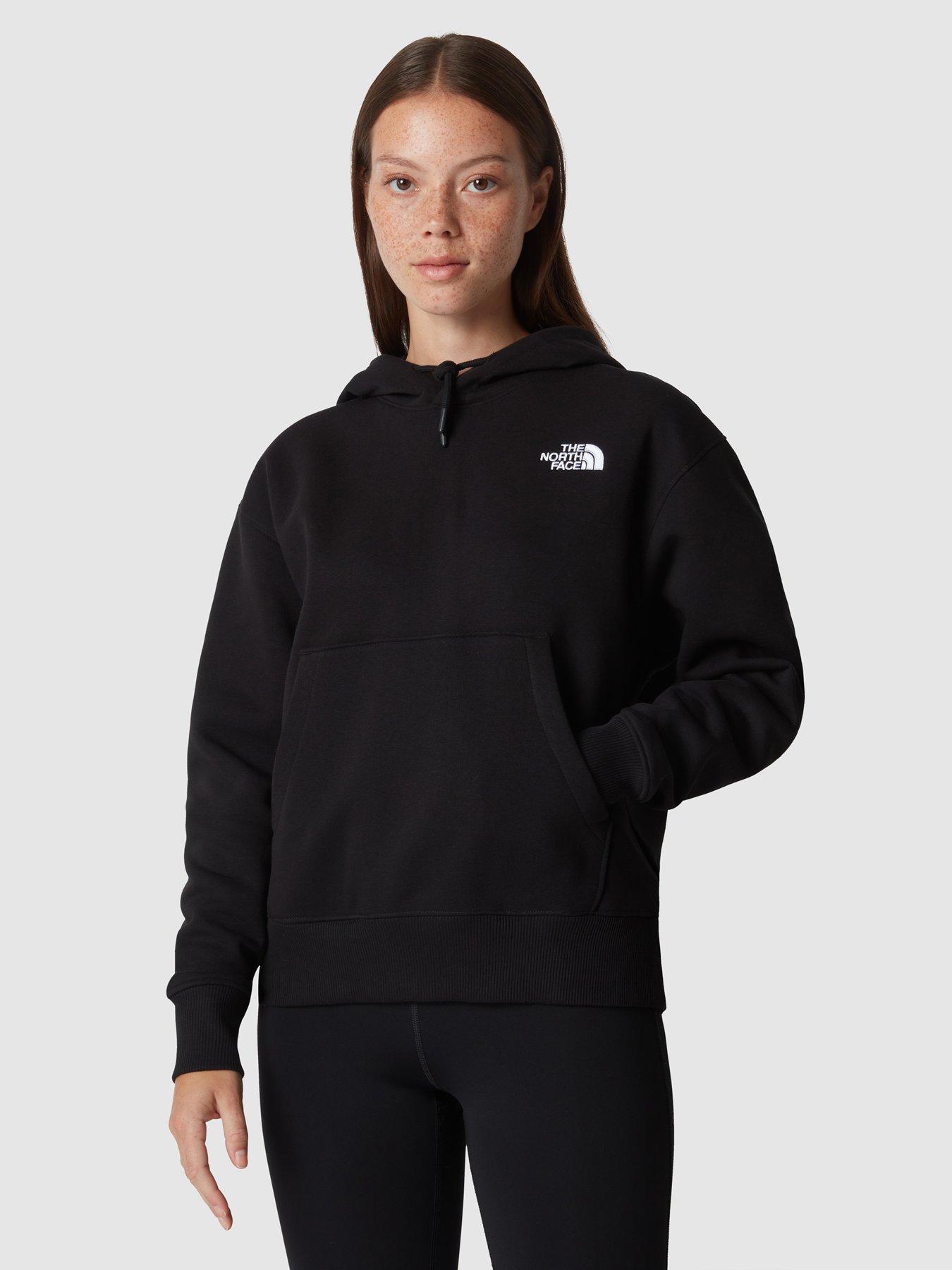 Womens Essential Fleece Hoodie - Brown/White