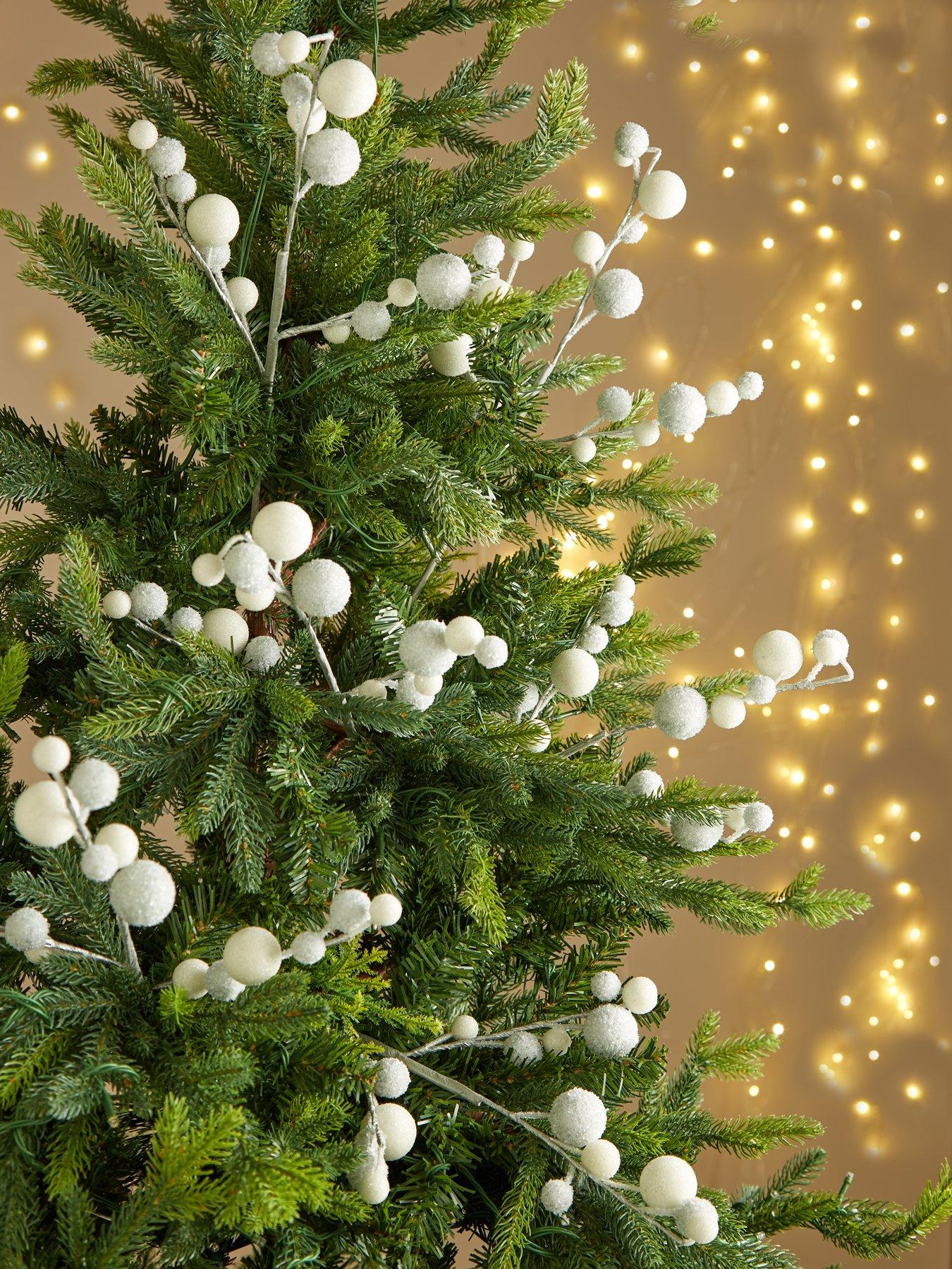 Very Home Set of 6 Frosted Berry Christmas Tree Picks