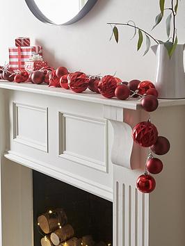Product photograph of Very Home 5ft Red Bauble Pre Lit Christmas Lights from very.co.uk