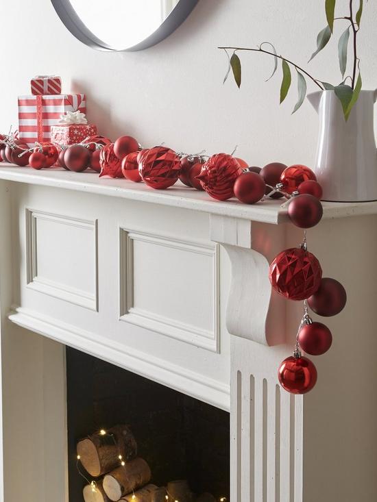 front image of very-home-5ft-red-bauble-pre-lit-christmasnbsplights
