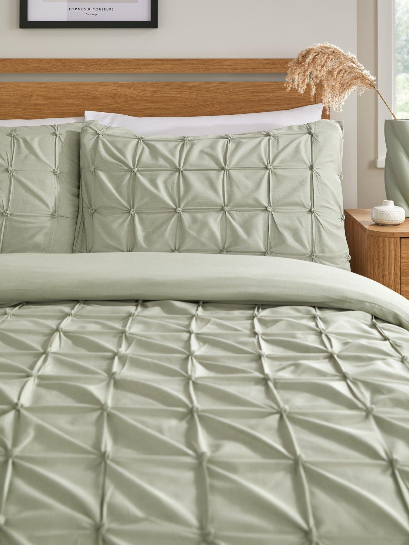 Image 3 of 6 of The Very Collection Pleated Duvet Cover&nbsp;Set - Green