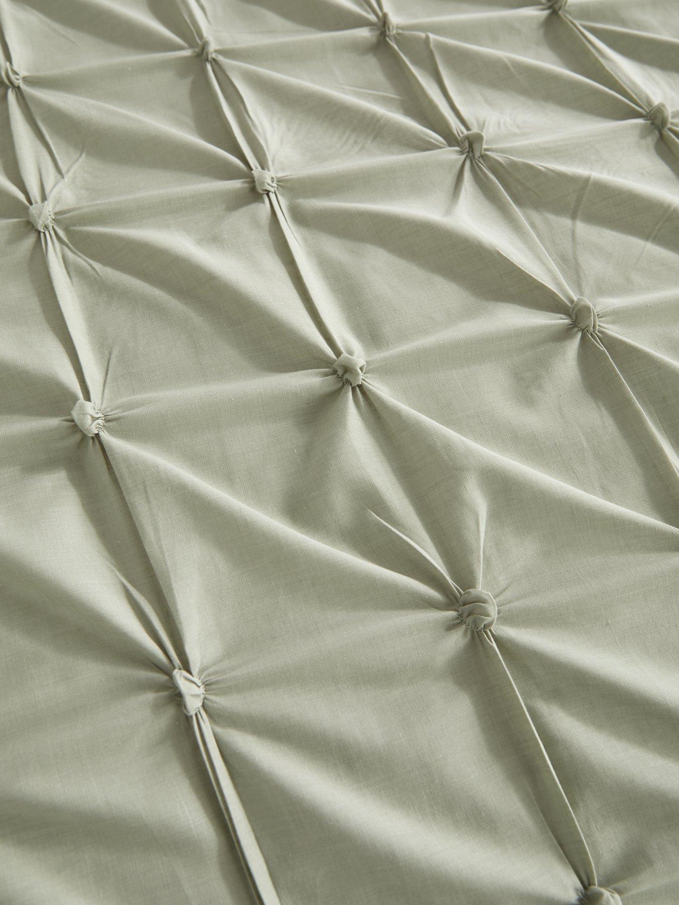 Image 4 of 6 of The Very Collection Pleated Duvet Cover&nbsp;Set - Green