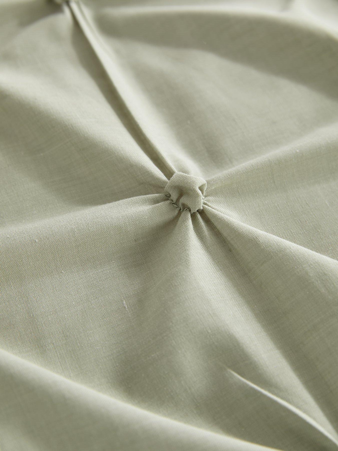 Image 5 of 6 of The Very Collection Pleated Duvet Cover&nbsp;Set - Green