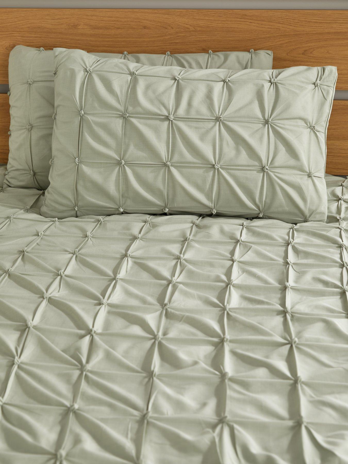 Image 6 of 6 of The Very Collection Pleated Duvet Cover&nbsp;Set - Green