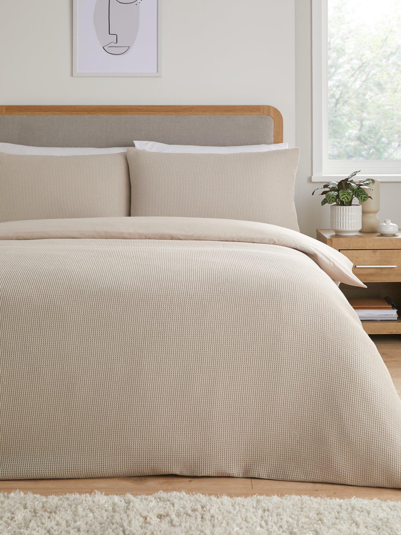 Very Home Waffle Duvet Cover Set - Natural