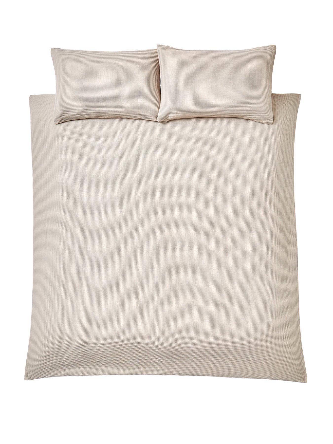 Very Home Waffle Duvet Cover Set Natural very.co.uk