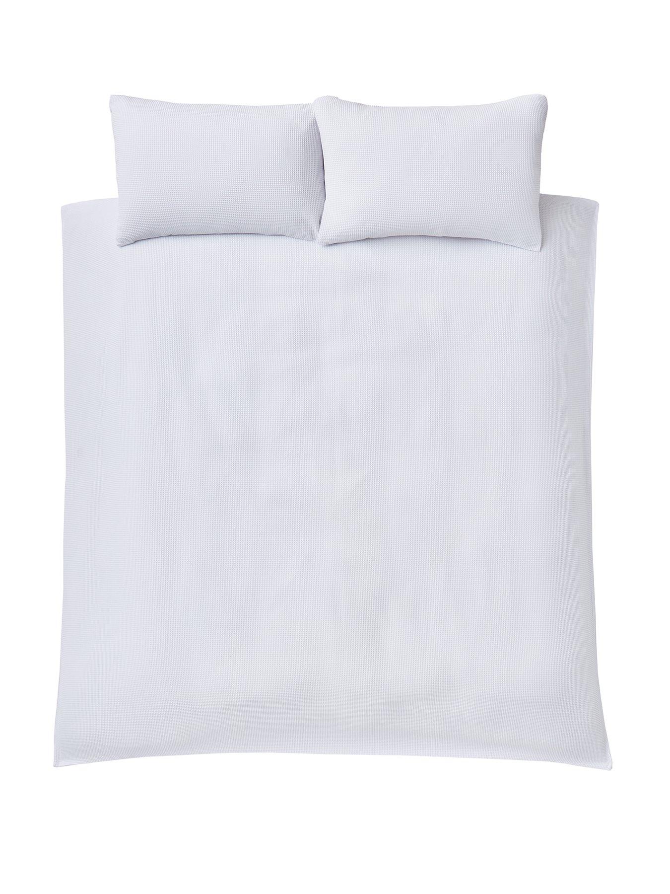 Very Home Waffle Duvet Cover Set - White 