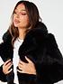  image of v-by-very-faux-fur-short-jacket-black