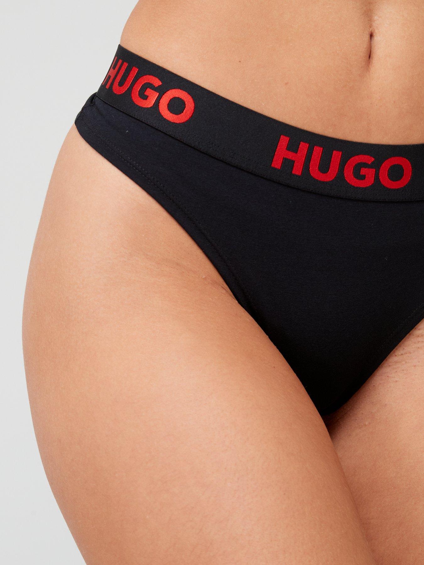 Image 6 of 6 of HUGO Sporty Logo Thong - Black