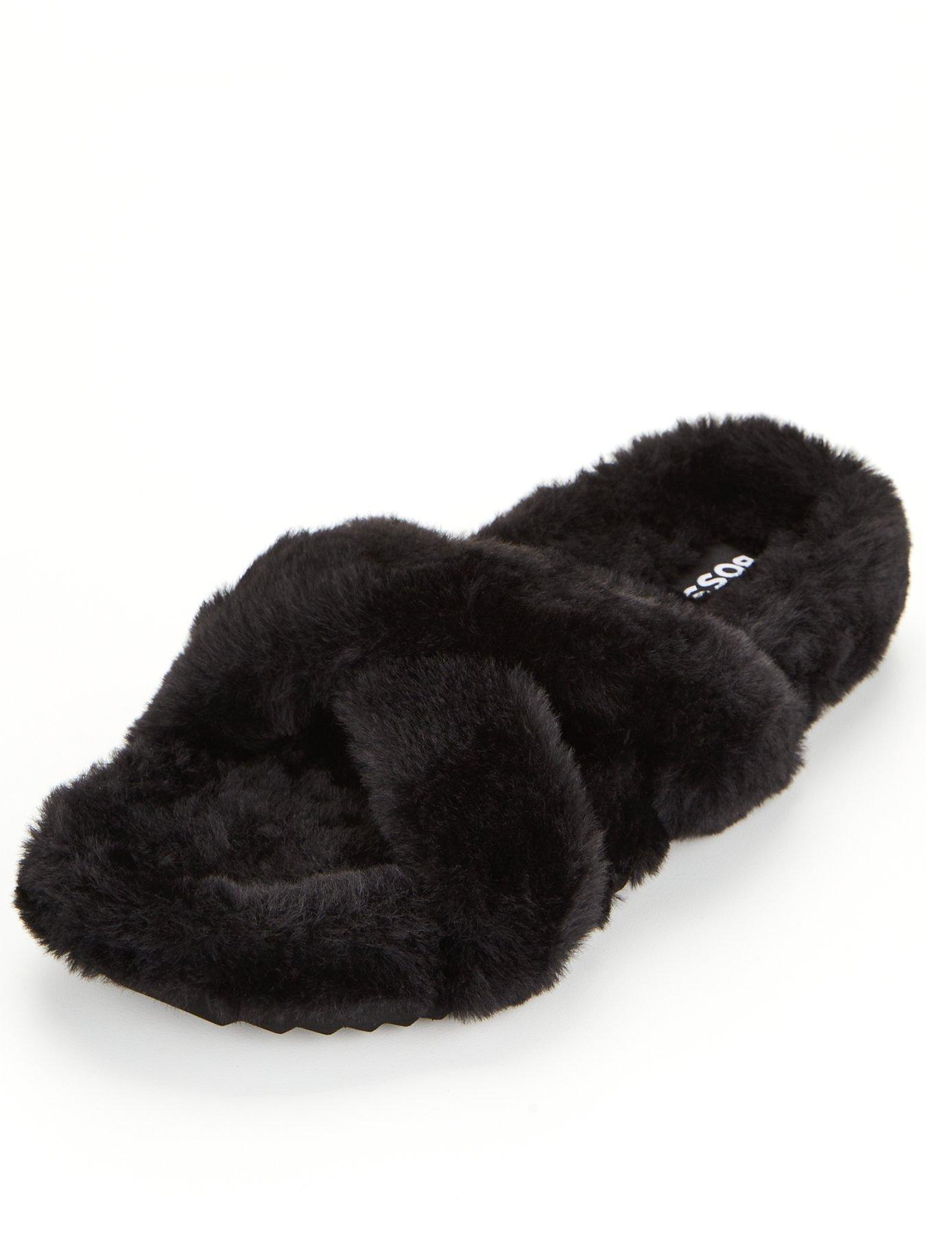 Slides hot sale with fur