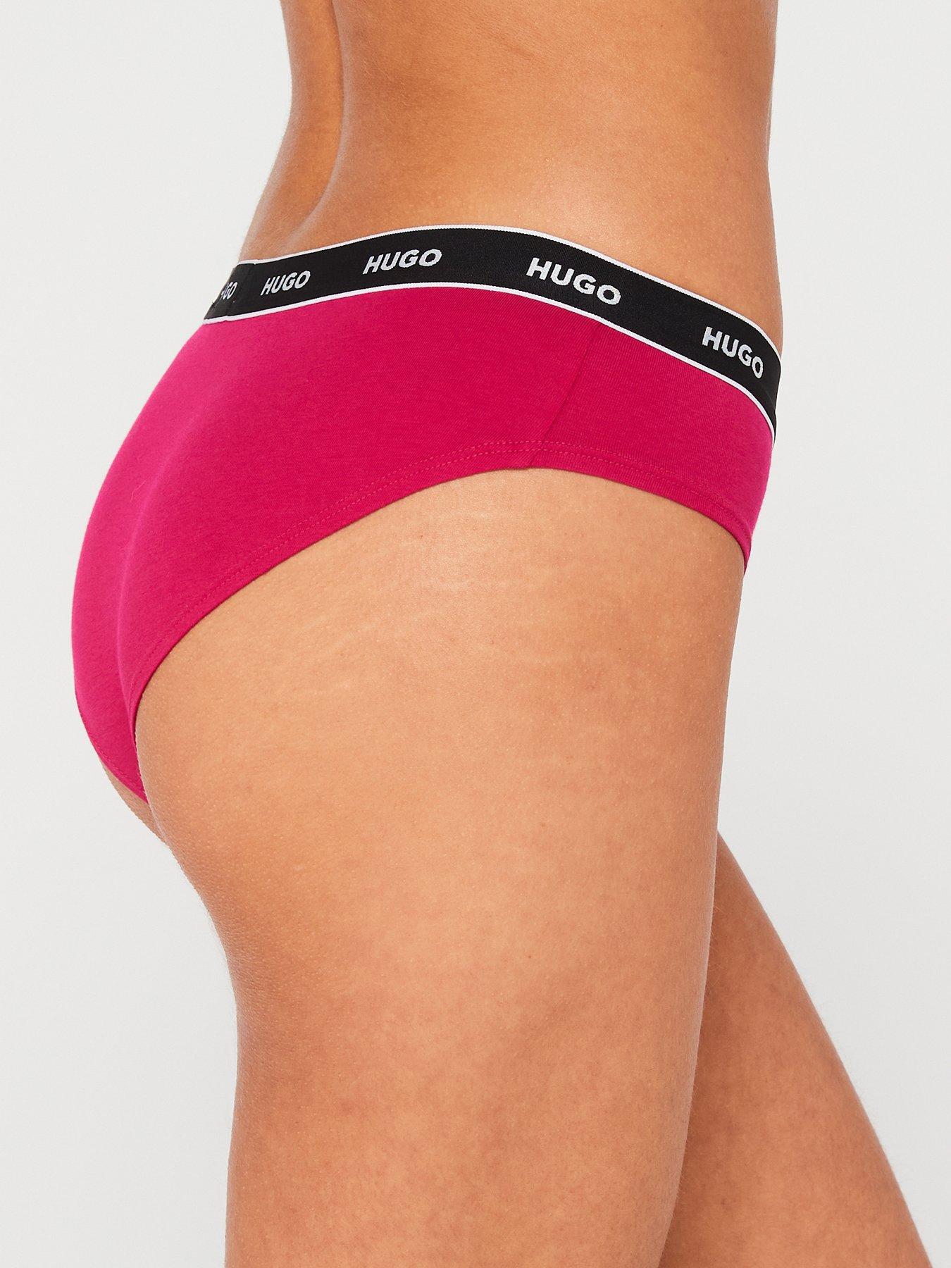 HUGO - Three-pack of logo hipster briefs in stretch cotton