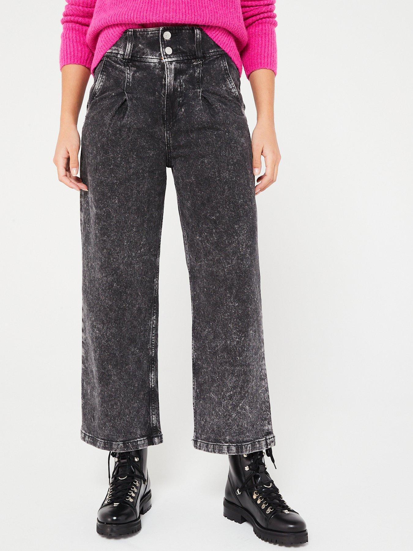 BOSS Wide Leg Jeans - Black | Very.co.uk