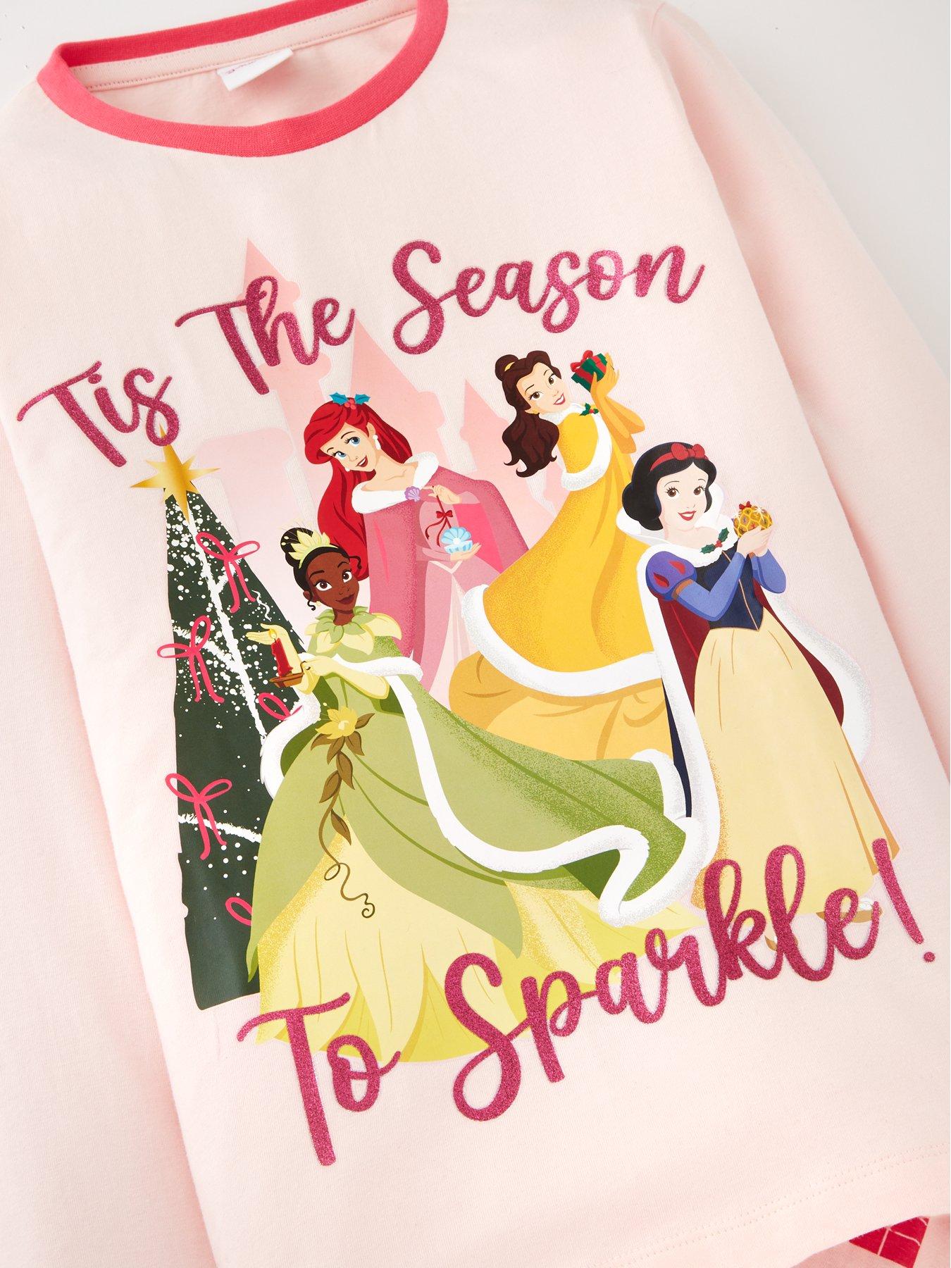 Disney Princess Long Sleeve Christmas Pyjamas - Pink