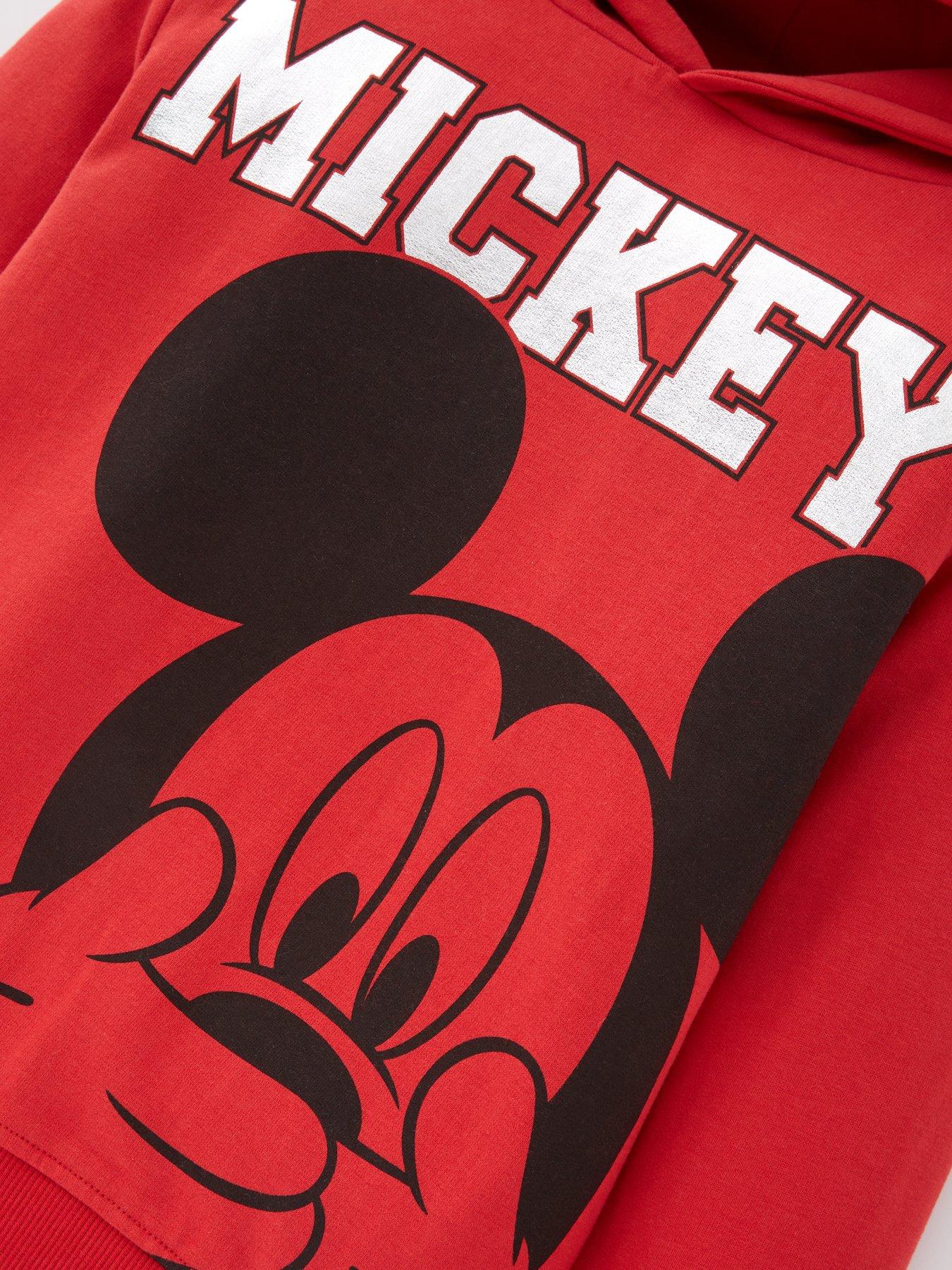 Red mickey hot sale mouse hoodie