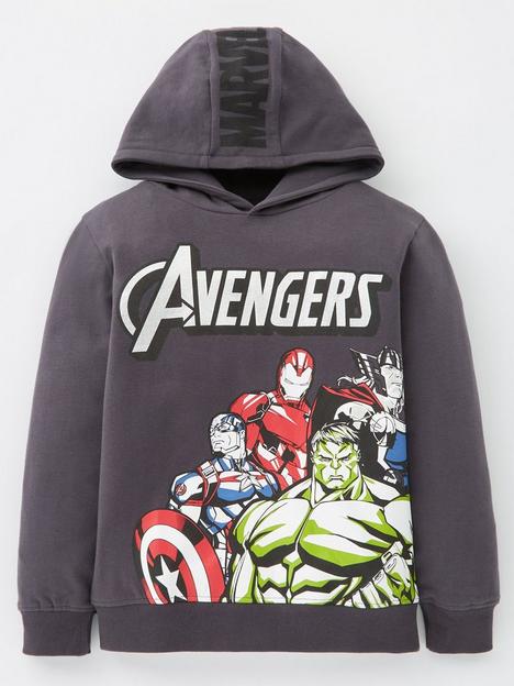 marvel-boys-avengers-foil-print-hoodie-ndash-grey