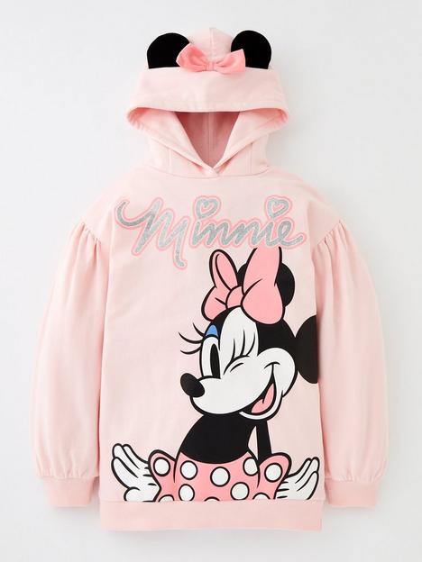 minnie-mouse-glitter-print-hood-detail-hoodie-pink