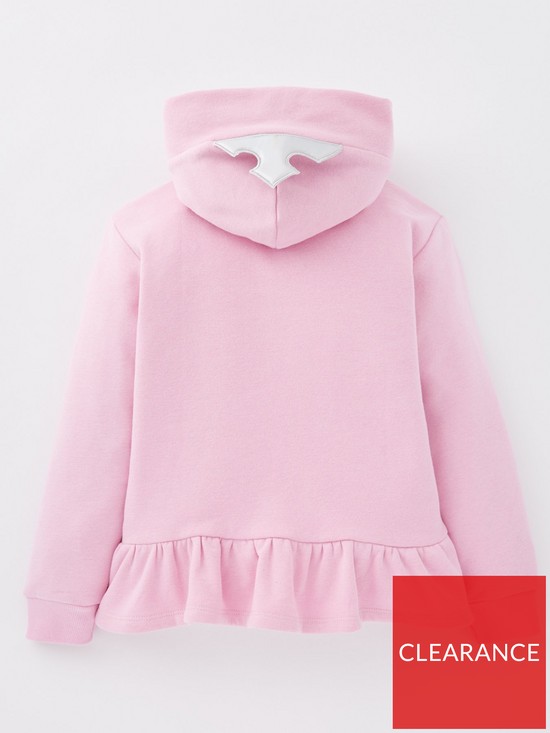 back image of disney-princess-glitter-print-hood-detail-hoodie-pink