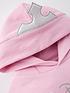  image of disney-princess-glitter-print-hood-detail-hoodie-pink