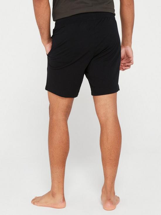 stillFront image of hugo-bodywear-linked-lightweight-jersey-shorts-blacknbsp