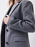  image of v-by-very-longline-blazer-coat-with-shoulder-pad-grey