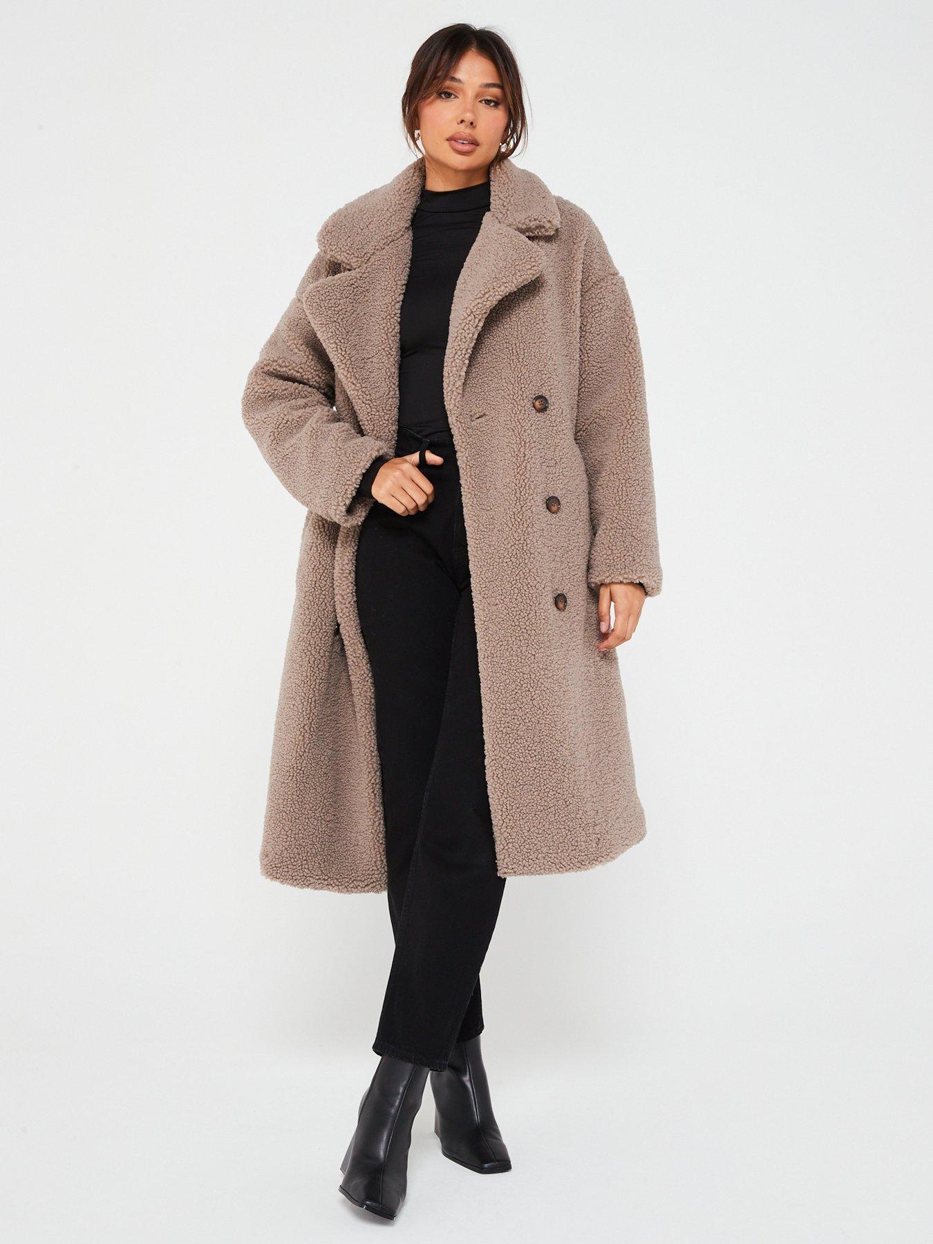 Tan Teddy Long Coat