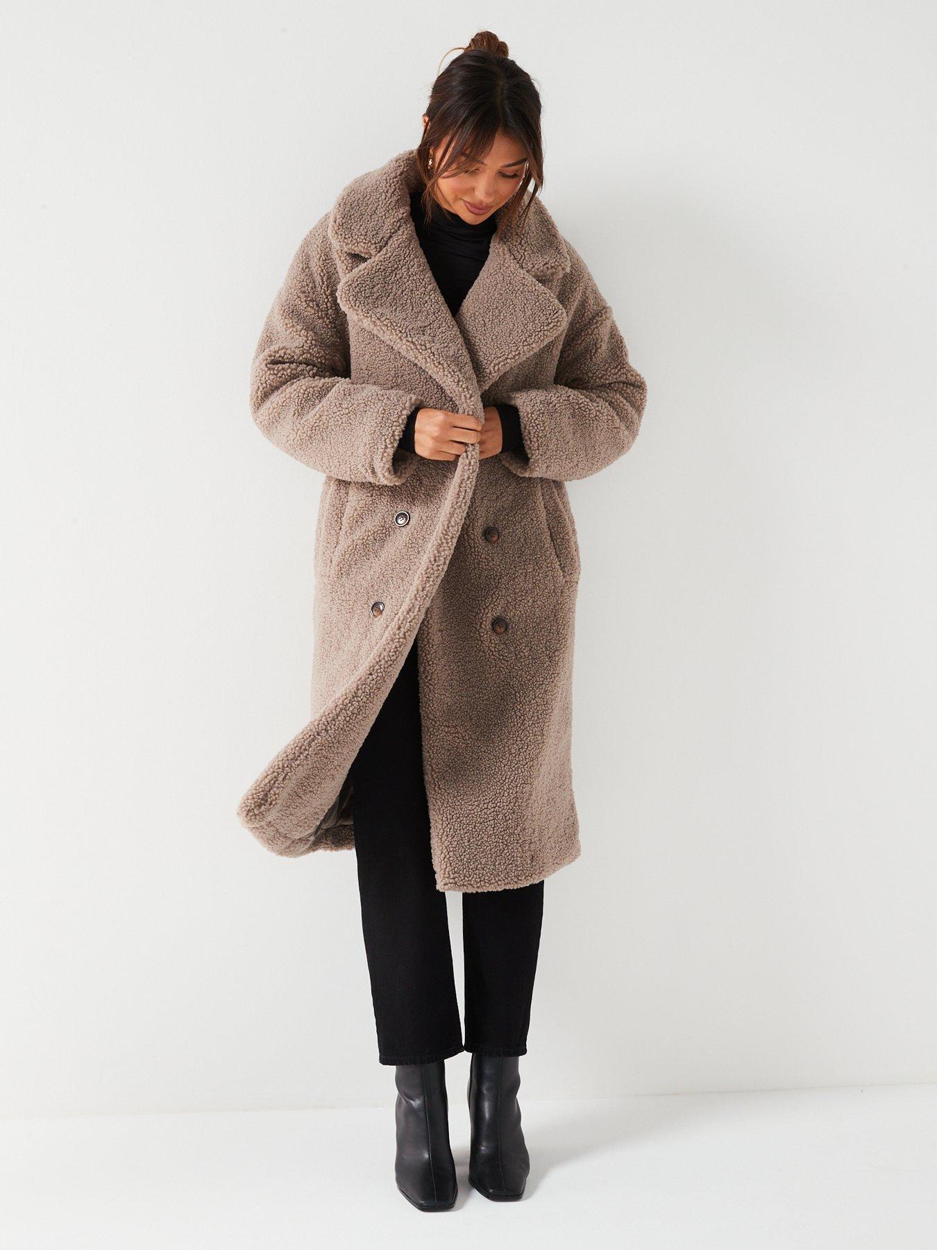 Borg hot sale longline coat