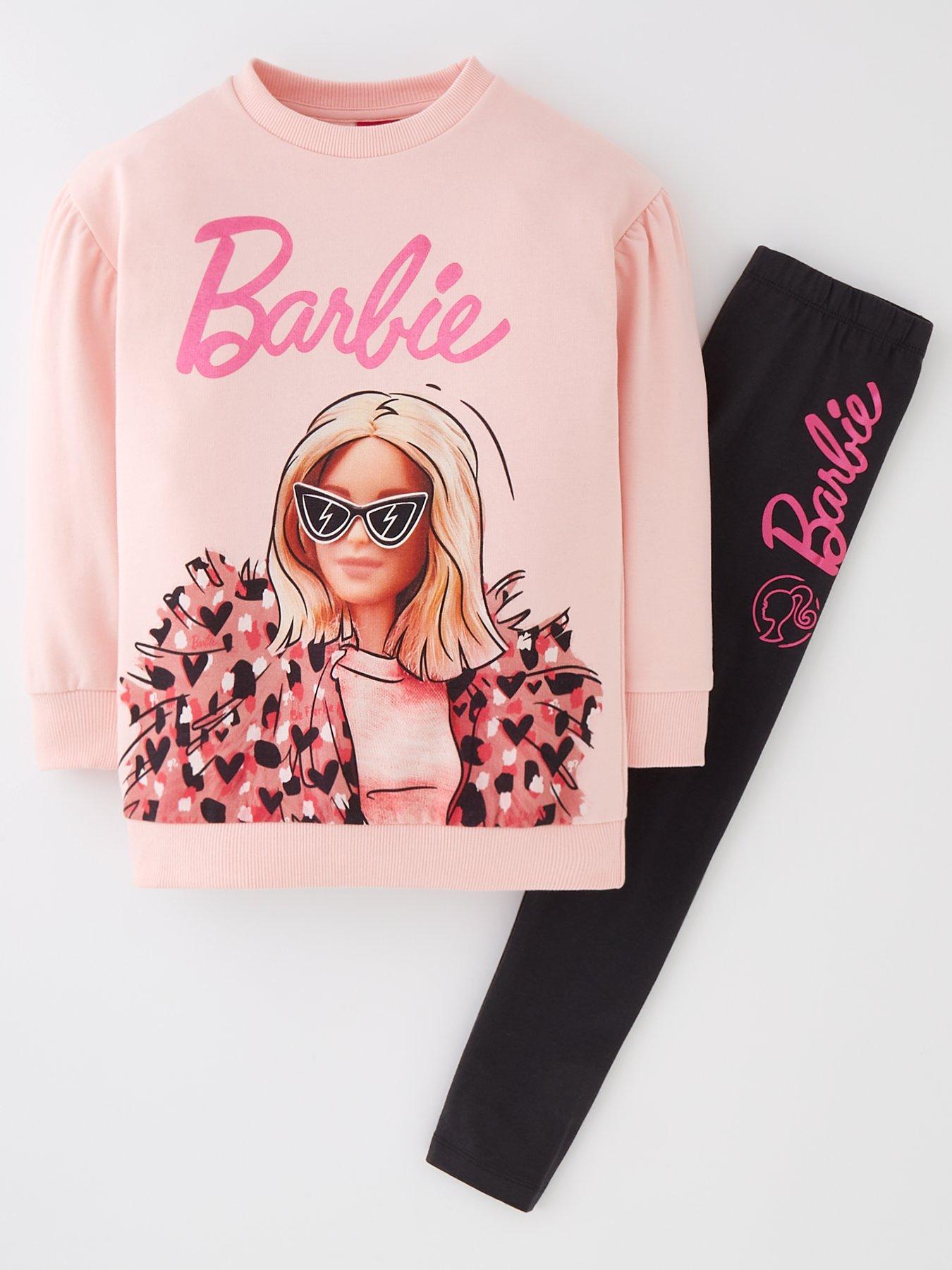 Love Moschino Barbie pink T-shirt dress metallic glitter heart graphic size  2